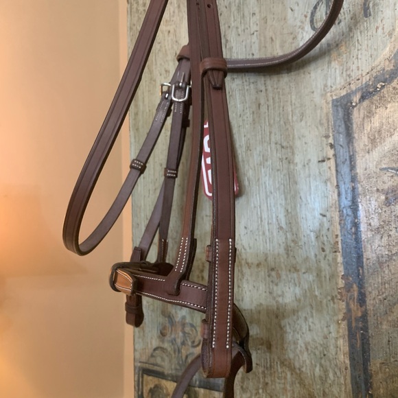 SOLD BRAND NEW brown CWD raised French noseband bridle - Picture 6 of 10